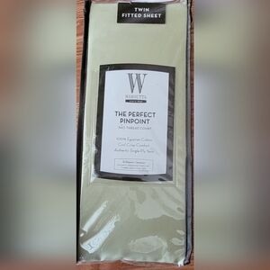 Wamsutta Green 100% Egyptian Cotton Twin Fitted Sheet BRAND NEW